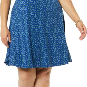 Amazon Essentials Women's Gathered Short Sleeve Crew Neck A-line Dress (Available in Plus Size)