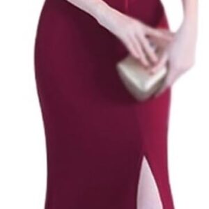AUOGU Evening Gown Long Shoulder Dress Long Dress Dinner Dress Wedding Evening Dress