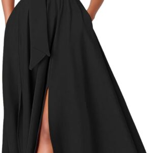 Kwunbwa One Shoulder Dresses for Women Elegant Asymmetrical A Line Flowy Formal Evening Gowns Party Cocktail Dress